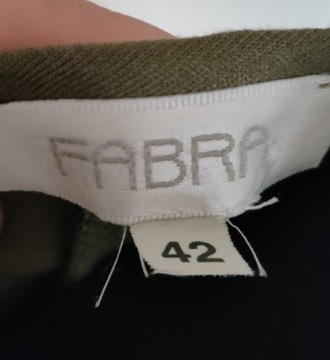 Fabra 42 40 L XL dresowa sukienka na lato khaki