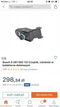 ДАТЧИК ДАВЛЕНИЕ. В KOLEKT. ВСАСЫВАНИЕ BOSCH 0 281 002 137 