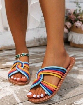Kolorowe letnie buty kobiece