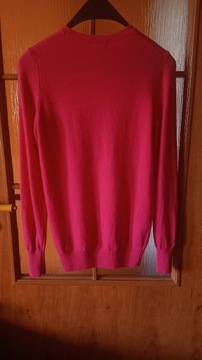 Benetton  Elegancki damski dłuższy sweterek z wełny, 100% Merino, Roz. M-L