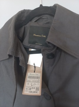 Massimo Dutti płaszcz trench antracyt XS/S