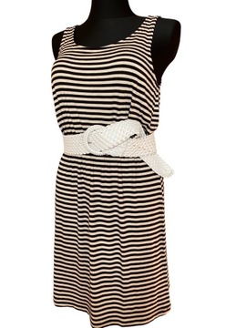 Sukienka tunika w pasy zebra na lato H&M S wiskoza