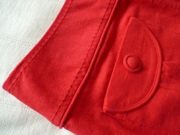 Lniana, czerwona spódnica Marks & Spencer, nowa, "