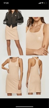 Sukienka Adidas Orginals Nude sportowa basic