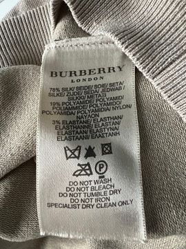 Beżowa bluzka top Burberry oryginalna 36 S