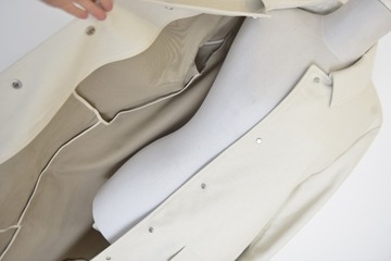 płaszcz kremowy COS bawełniany 42 XL XXL klasyczny