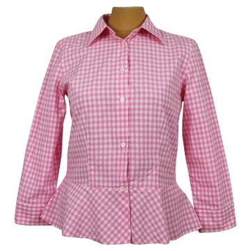 Ralph Lauren różowa koszula w krate z baskinką XS