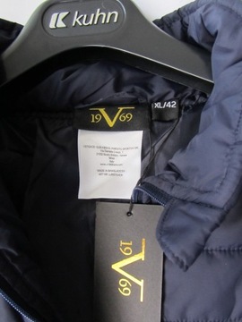 Granatowa pikowana kurtka damska Versace XL/42