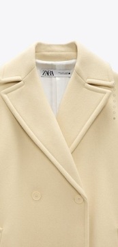 Wełniany Płaszcz z Limitowanej Edycji Zara.NOWOŚĆ 
