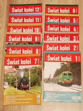 Świat kolei - kompletny rocznik z 2004 roku.