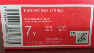 40 Buty Nike Air Max 270 White Red 943345-111