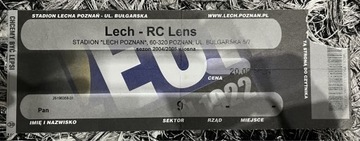 Bilet kolekcjonerski Lech - Lens