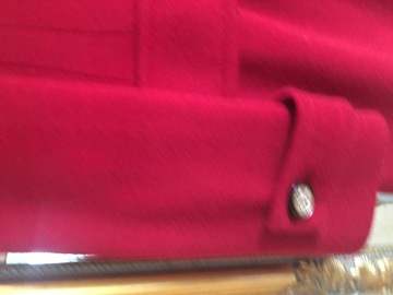 Płaszcz czerwony 50% wełna