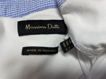 Massimo Dutti T-shirt polo męskie białe rozm. M