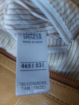 Marks&Spencer torebka damska żółta 100% skóra hit