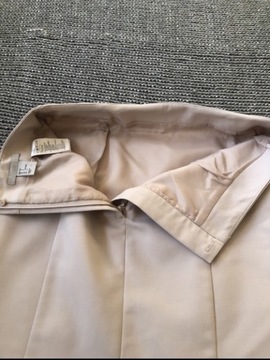 H&M spódnica z bawełny ołówkowa S kremowy beżowy