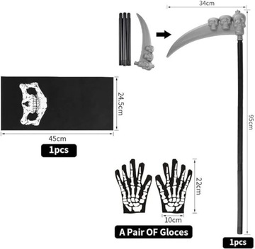 Przebranie kostucha, przebranie śmierć zestaw