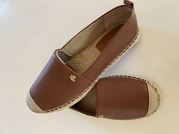 Ralph Lauren skórzane espadryle Cameryn