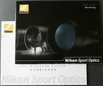 Nikon Binoculars, два каталога 2008-2010, на лаке