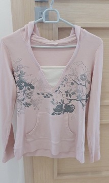 Bluza / bluzka z kapturem  różowa S/M