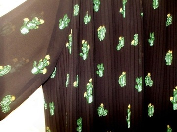 Zara plisowana sukienka kaktusy.S
