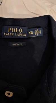 Polo koszulka Ralph Lauren XXL bawełna granat bdb