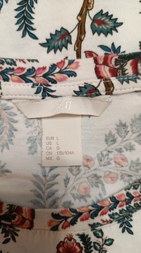 Bawełniana wzorzysta bluzka shirtowa 40 H & M
