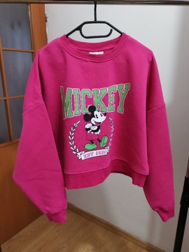 Bluza oversize 18/20 róż 4XL pink krótka bdb myszka mickey damska 