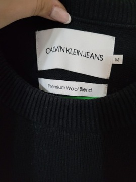 Sweter z dodatkiem wełny bluza Calvin Klein r. M 