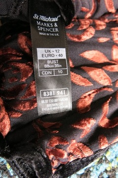 M&S St. Michael gorset top goth punk aksamit L 12