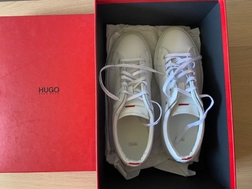 Hugo Boss Futurism nowe Białe sneakersy skóra 38
