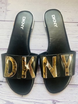 Klapki skórzane DKNY 