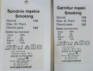 Smoking Garnitur męski czarny Yoyvi 