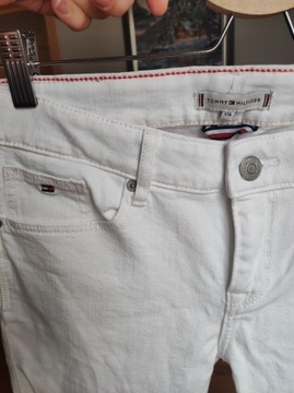 Spodnie, jeansy Tommy Hilfiger S, białe, rurki