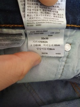 Spodnie jeansowe Levis 510 W32 L30 M