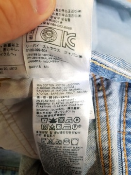 Spodnie jeansowe Levis 510 W30 L32 Levi Strauss