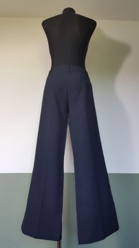 Atmosphere Granatowe eleganckie spodnie w kant Basic 40 L