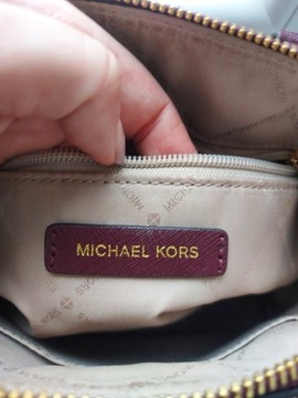 Michael Kors Ciara bordo crossbody oryginał skóra