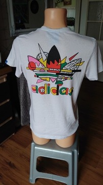 Adidas Originals t-shirt męski S biały lato wzór logo