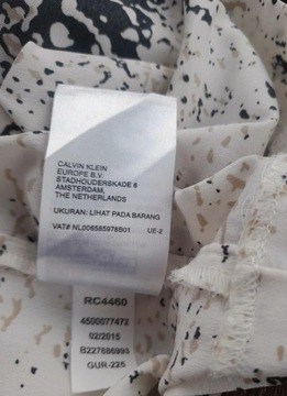 Calvin Klein top bez rękawów biały skóra węża r. L