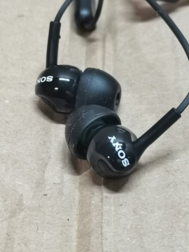 Sony słuchawki dokanałowe z mikrofonem, czarne 