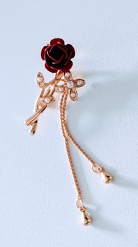 Róża różyczka broszka damska * 6cm