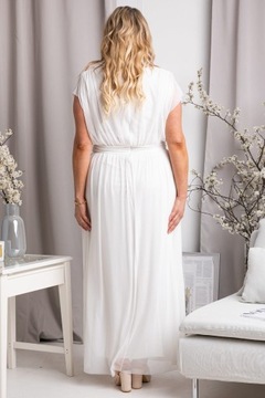 Biała sukienka maxi ślub 42 