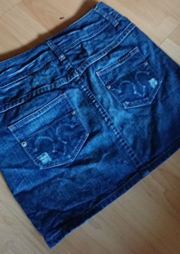 Spódniczka jeansowa mini SISLEY 34-36 S-M