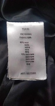 Płaszcz z wełny z naturalnym futrem Tiffi XS