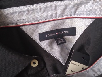 TOMMY HILFIGER KOSZULKA POLO MĘSKA XXL CIEMNOSZARA