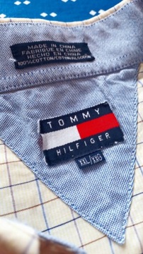  żółta w kratkę męska koszula Tommy Hilfiger