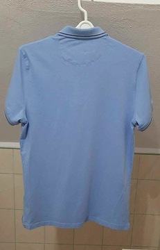 Polo t-shirt Massimo Dutti męska M blue kołnierzyk