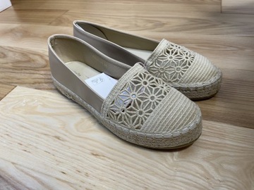 Beżowe espadryle płaskie r. 39 DeeZee&CCC