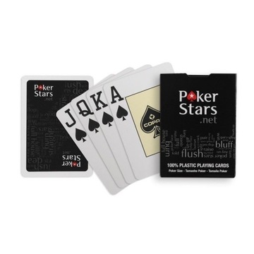 POKERSTARS KARTY PLASTIKOWE POKER STARS - CZARNE